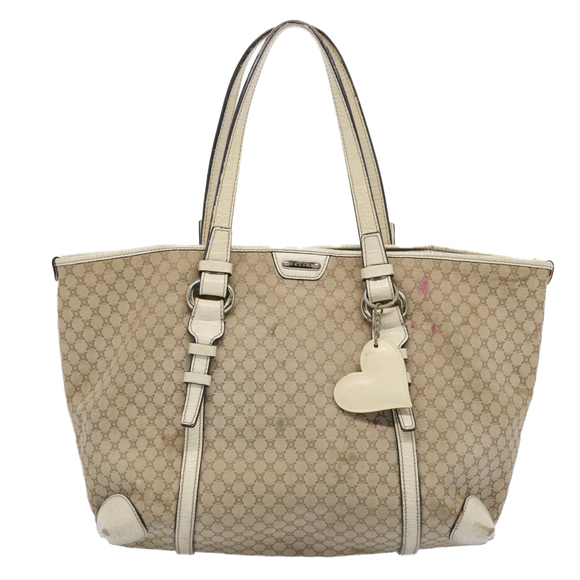 CELINE Macadam Canvas Tote Bag Beige Auth 62341 - Picture 13 of 16